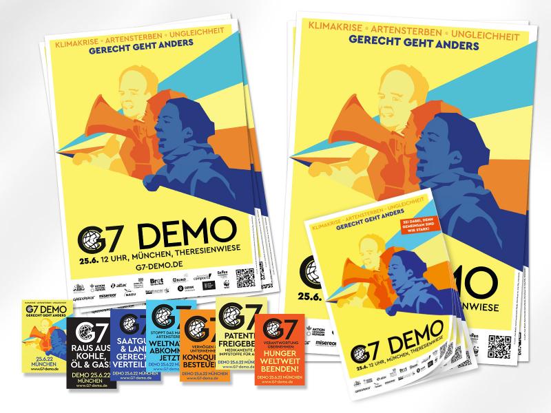 G7-Demo Materialpaket für die Mobilisierung © WWF